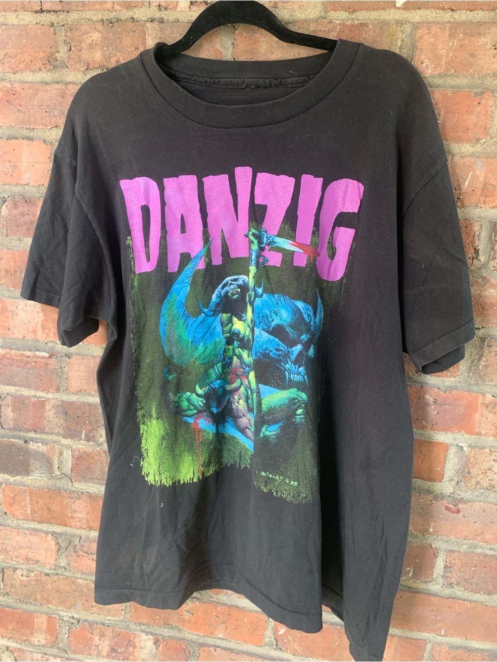 Vintage Danzig tour 1991  single stitch band shirt authenic tour merch XL men’s